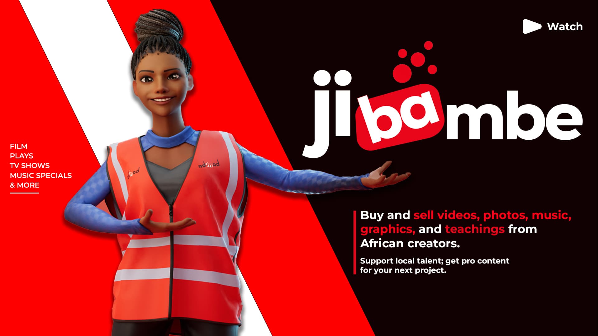 Jibambe — buy and sell creative content from African creators